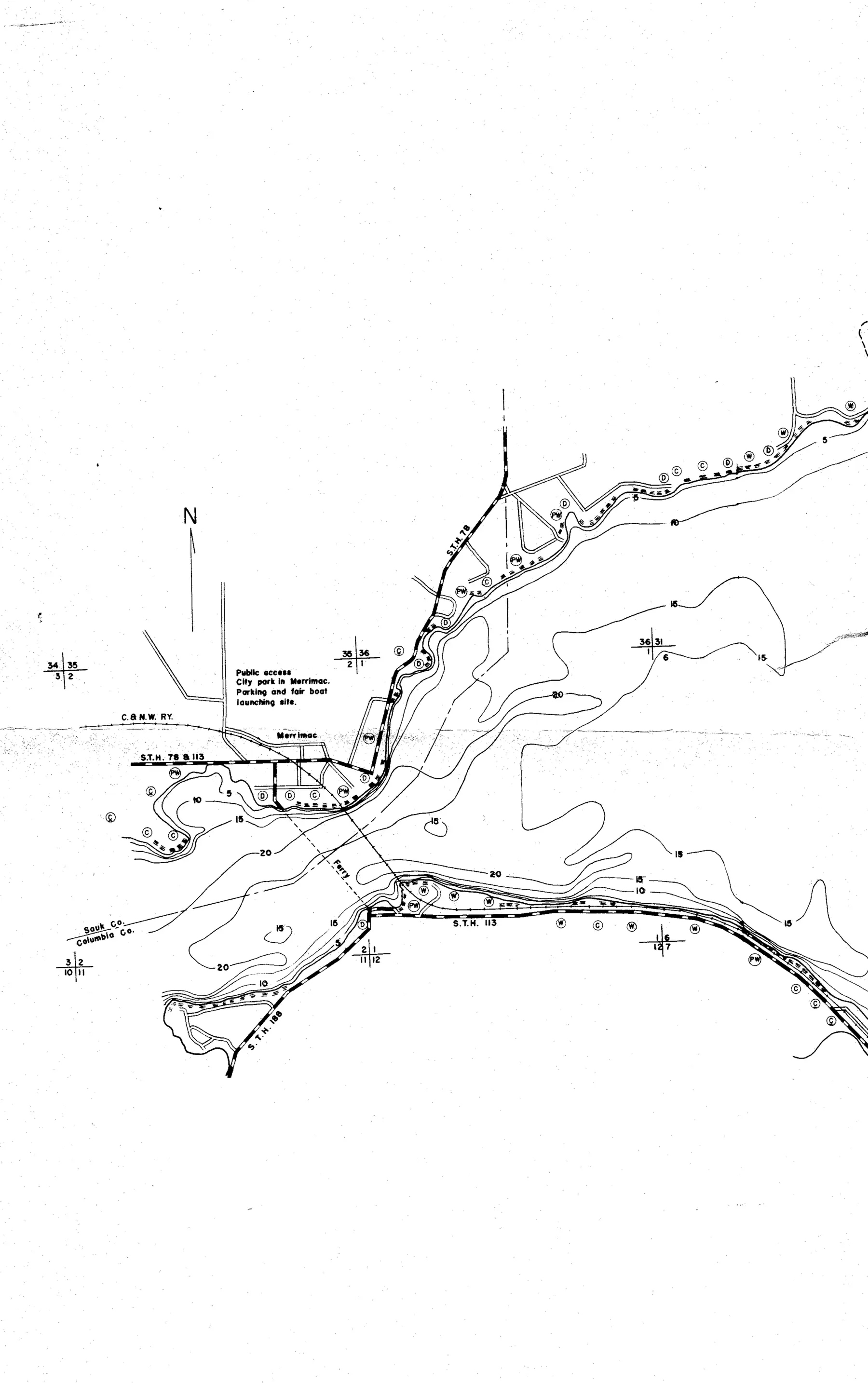 DNR survey map of Lake Wisconsin, sheet 4 of 4. Tap to zoom.