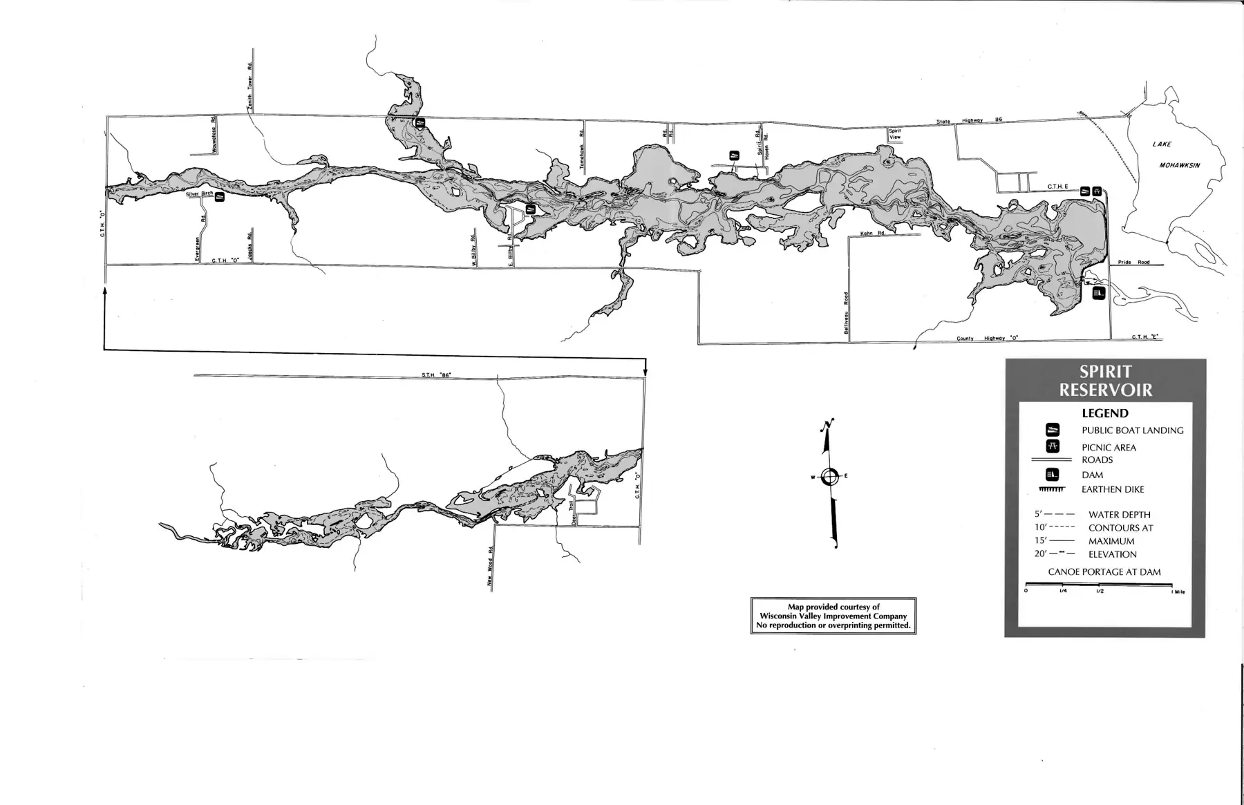 DNR survey map of Spirit River Flowage, sheet 7 of 8. Tap to zoom.