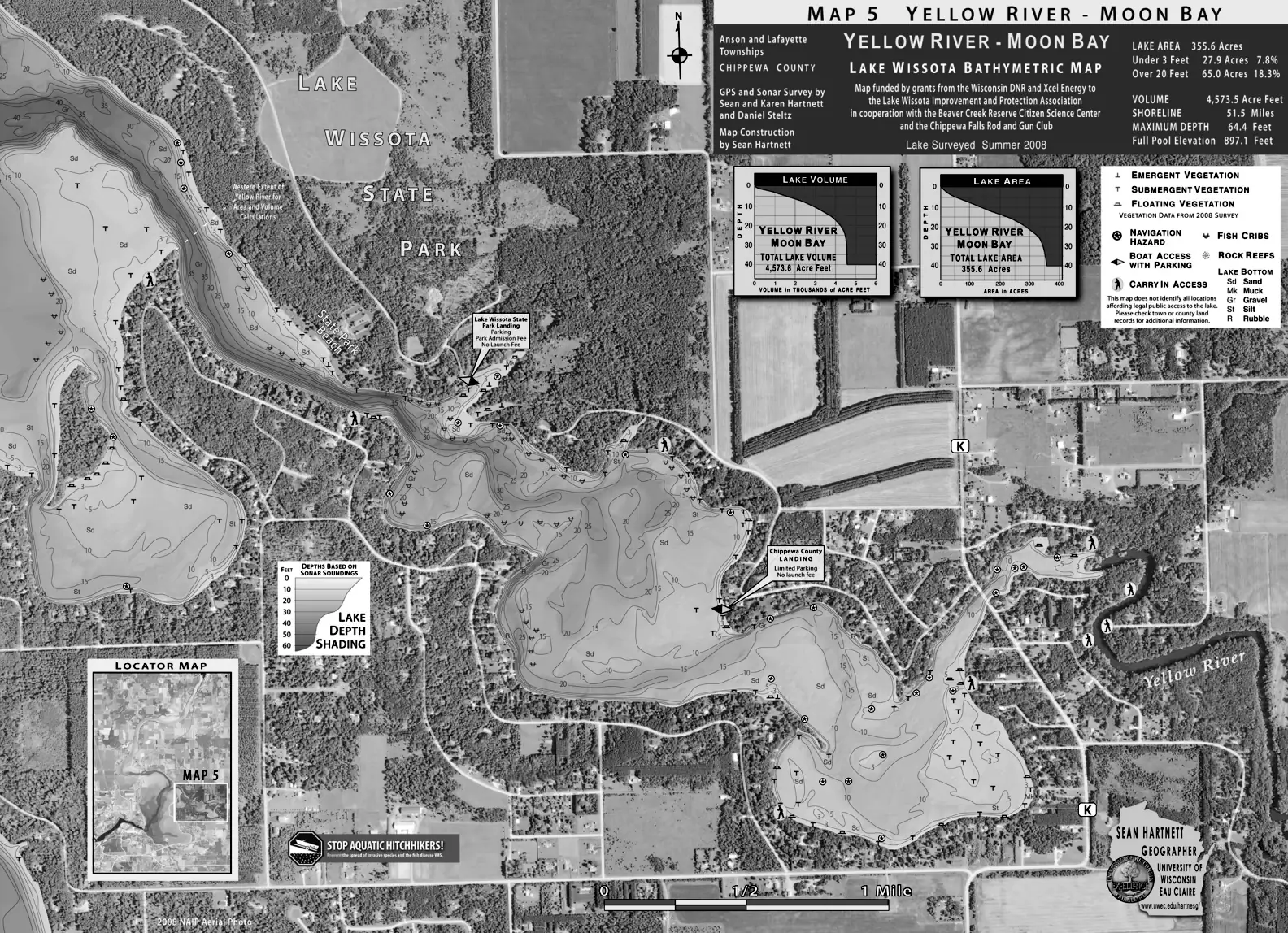 DNR survey map of Wissota Lake, sheet 5 of 6. Tap to zoom.