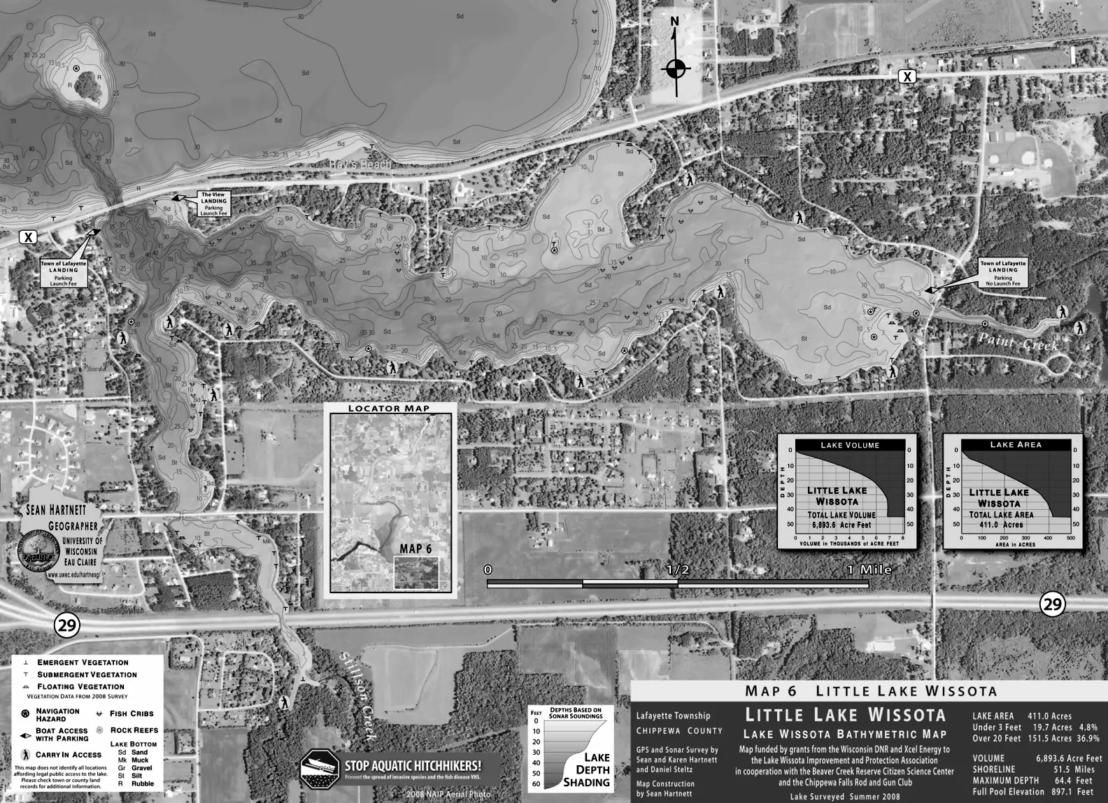 DNR survey map of Wissota Lake, sheet 6 of 6. Tap to zoom.