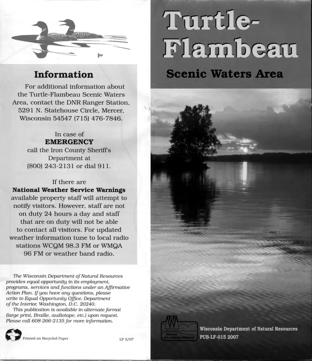 DNR survey map of Turtle Flambeau Flowage, sheet 11 of 19. Tap to zoom.