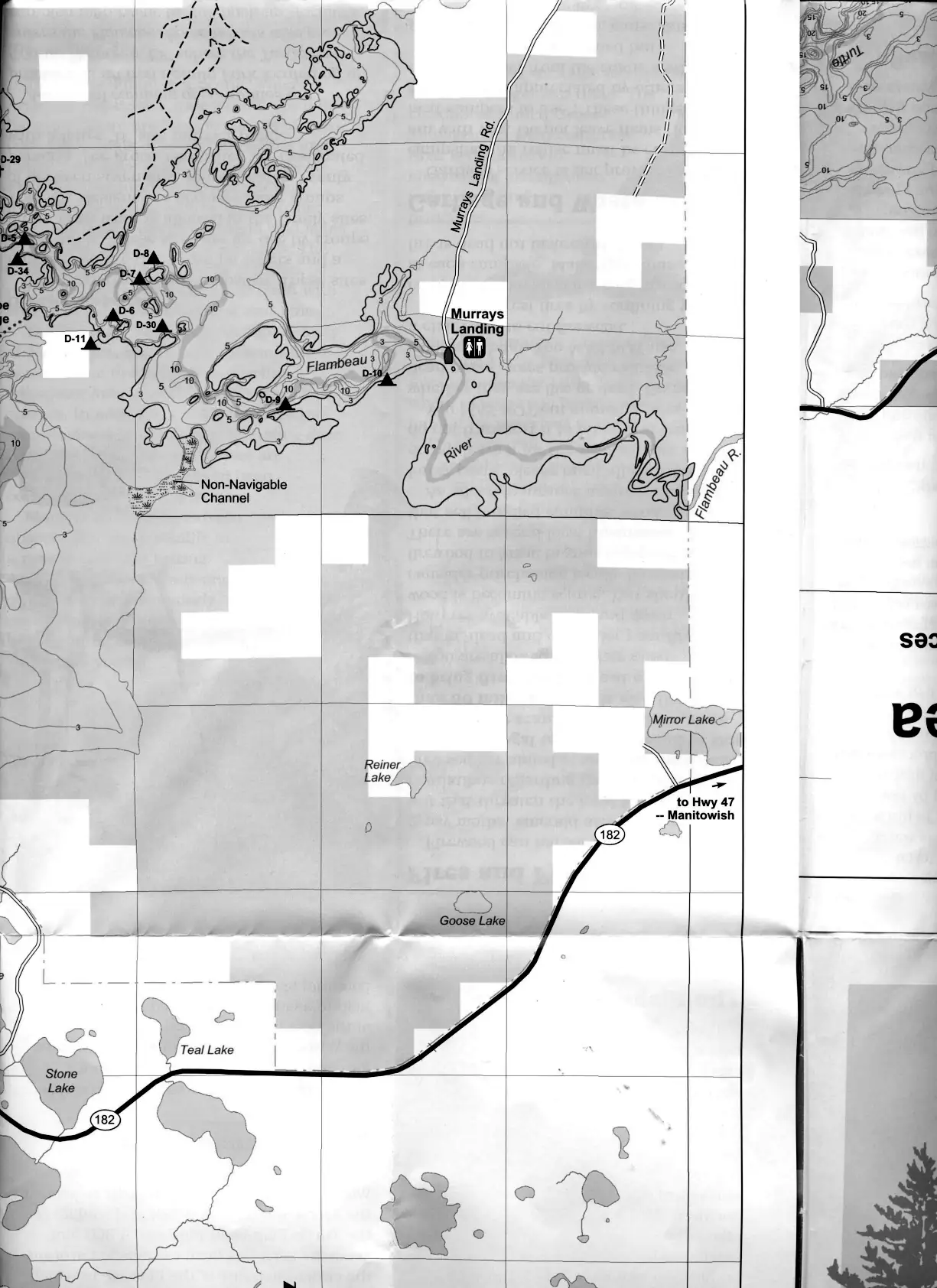 DNR survey map of Turtle Flambeau Flowage, sheet 6 of 19. Tap to zoom.
