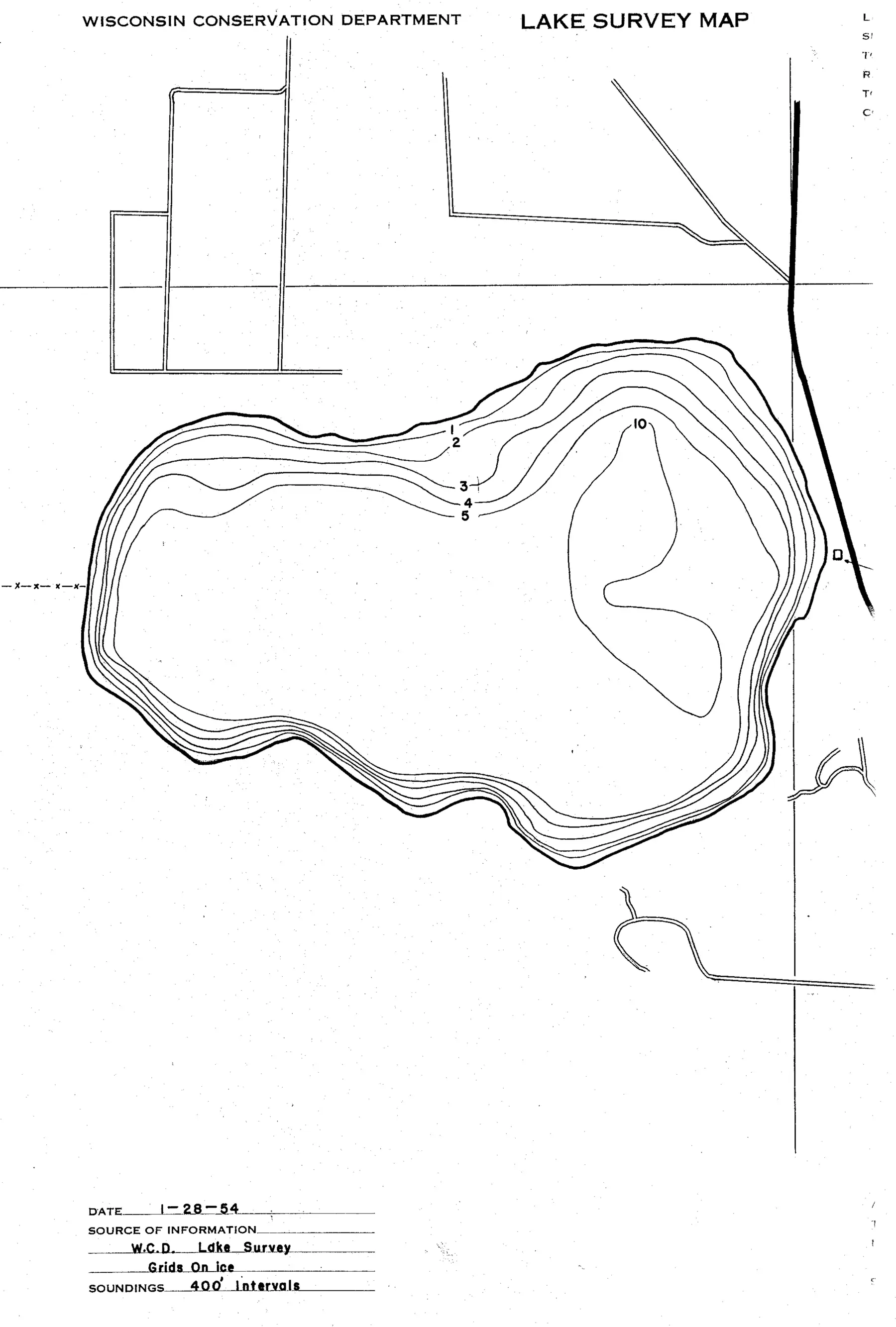DNR survey map of Clear Lake, sheet 2 of 2, with depths in feet. Tap to zoom.