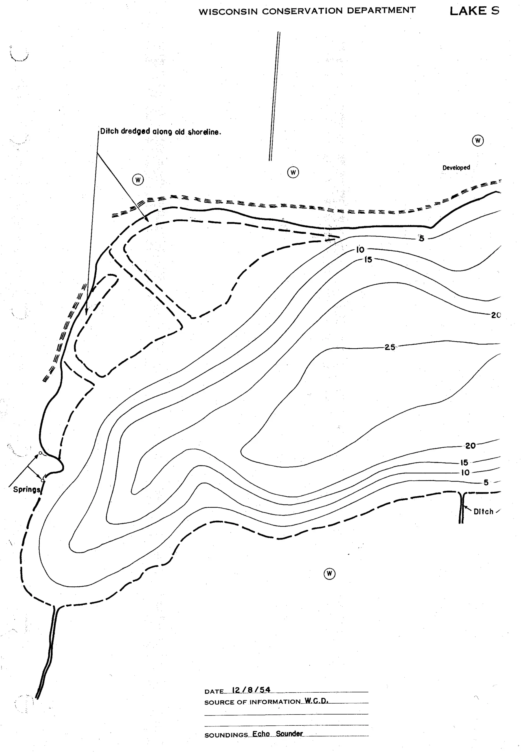 DNR survey map of Turtle Lake, sheet 2 of 2, with depths in feet. Tap to zoom.